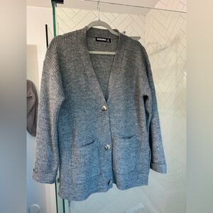 Gray Women's Cardigan Sweater size Small
